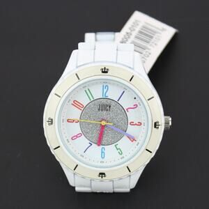 Juicy Couture Rainbow Number Silver Metal Watch
